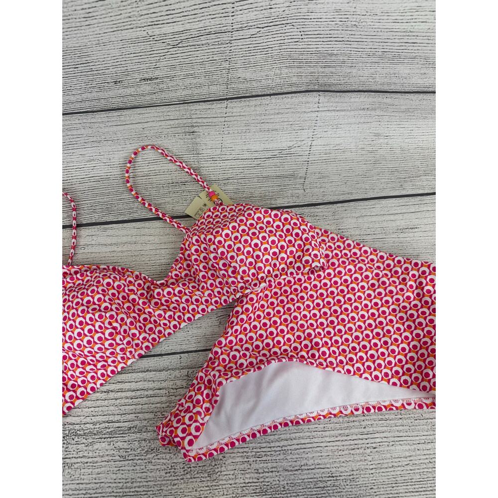 No Boundaries Women's Geo Pink & Orange 2pc Matching Swimsuit Size XXL